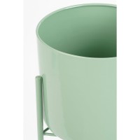 Colyn Bloempot op Standaard - H60 x Ø19 cm - IJzer - Mintgroen