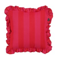 Sierkussen - L45 x B45 x H10 cm - Katoen - Roze, Rood