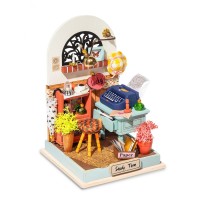 Robotime, DIY Huisje Record Mood Study, DS017, 7x7x10,5cm