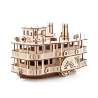 3D Wooden Puzzle Paddle River Princess Stemaer, Eco Wood Art, 3397, 35×20×22.5cm