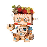 DIY Flowerpot Robot, Robotime, FT761, 18x13.6x15.5cm