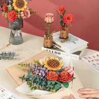 Robotime, DIY Houten Bloemenboeket/Flower Bouquet, TW01H,