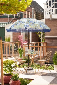 Flower Parasol - H238 x Ø220 cm - Blue