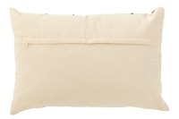 J-Line cushion Faces - cotton - cream/brown/black