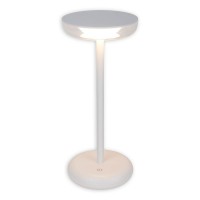 Cordless tablet light "Pasi" for outside and inside, made of metal and plastic in white, dimmable, with touch and memory function, approx. 26 cm high