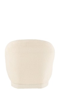 J-Line Sofa Teddy Bouclé White