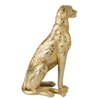 J-Line Luipaard Staand Polyresin Goudkleurig Large