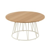 J-Line Tafel Zoa Metaal/Polyethyleen Wit