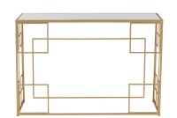 J-Line Console Lines Metal/Glass Gold