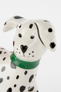 Candlestick Dog - L26 x W11 x H27 cm - Ceramic - White