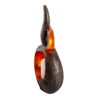 LED solar decol light "candle flame", for outside, brown plastic, integrated LED.