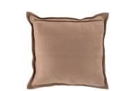 J-Line cushion stitching - leather - 45 x 45 cm - beige