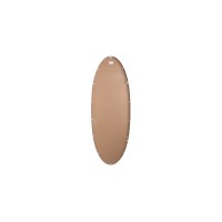 Serine White Steel Oval Mirror Small