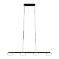 LED pendant lamp "Cimo" made of metal and plastic in black, with integrated LED, length 96 cm