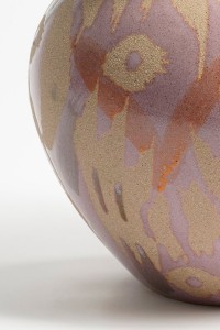 Javi Vase - H28 x Ø28 cm - Ceramic - Pink, Beige