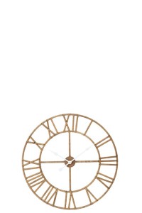 J-Line wall clock Roman - rattan/metal - natural - small