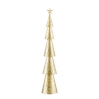 Decoratie Kerstboom - L18 x B9 x H91 cm - IJzer - Goud