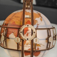 Wooden Puzzle 3D Globe incl. lighting, Robotime, ST003, 16.7x20.3x29.3cm