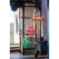 J-Line Hanglamp Kandelaar Antiek Glas Bruin