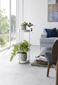 Yamazaki 2-tiered plant stand with caster - Tower - White