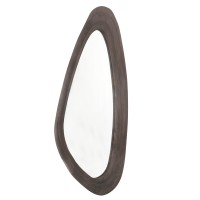 Santin Brown Mango Wood Organic Triangle Mirror