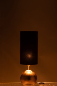 J-Line Lamp Ball Iron/Velvet Gold/Black
