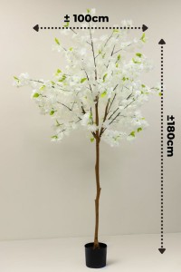 Artificial Cherry Blossom 180cm White