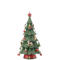 J-Line decoratie Kerstboom Ornamenten - polyresin - mix - S - LED