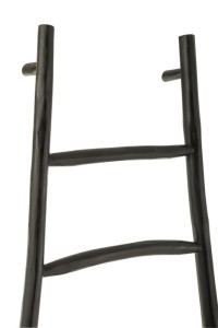 J-Line Ladder 6 Steps Teak Wood Black