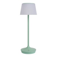 Solar battery lamp "Emmi" 38 cm high, umbrella Ø 13 cm, metal in MINT and white plastic, for the outdoor area, dimmable CCT.