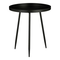 Flores Side table - H44 x Ø40 cm - Metal - Black