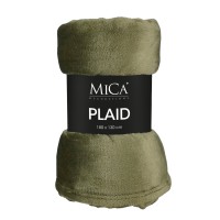 Famke Fleece Plaid - L180 x B130 cm - Donkergroen