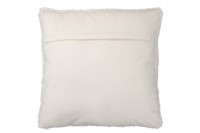 J-Line cushion Teddy - polyester - white