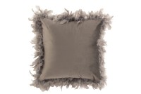 J-Line cushion Plumes - polyester - gray