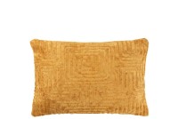 J-Line cushion Maze - viscose - ocher