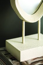 Eilish White Poly Organic Mirror On Mdf Base High