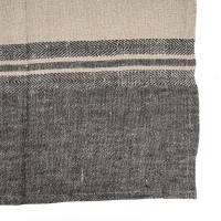 The Linen Dash Keukendoek - Naturel Zwart - 50x70