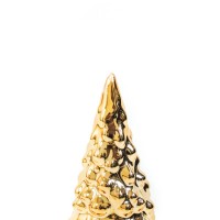 Ornament - Xmas Tree - Ceramics - Gold - 10x10x24cm