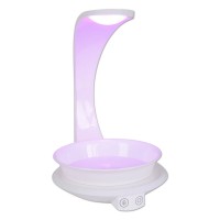 LED plant tablet light 24 cm high, made of metal and plastic in white, with integrated LED
