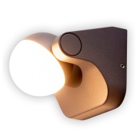LED wall lamp "pallas", made of metal and plastic in anthracite, with integrated LED