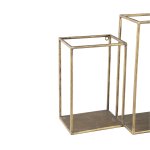 Rumpa Gold Iron Wall Rack Rectangle Open Boxes