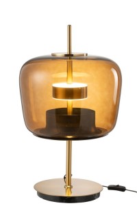 J-Line lamp - glass - brown - LED lights