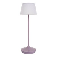 Solar battery lamp "Emmi" 38 cm high, umbrella Ø 13 cm, metal in blackberry and white plastic, for the outdoor area, dimmable CCT.