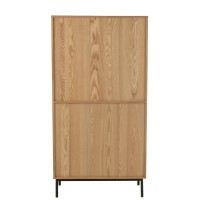 J-Line Kast Vakken Mdf/Metaal Naturel/Zwart