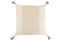 J-Line cushion Woven Square - polyester - beige