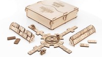 Eco-Wood-Art 3D Wooden Meganic Puzzle Domino game variant Mexican Train, 1591,25,3x24.8x7.3cm