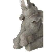 J-Line tafel Olifant - poly/glas - grijs