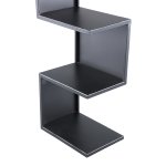 Duane Black Steel Wall Rack Squared Corners