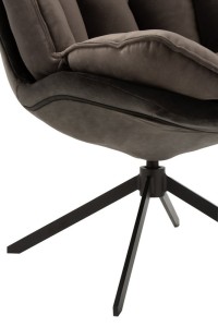 J-Line chair Relax Cushion on frame - textile/metal - gray