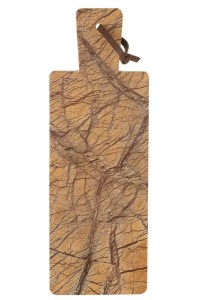 J-Line Oni Rectangular Marble cutting board - stone - ocher - L